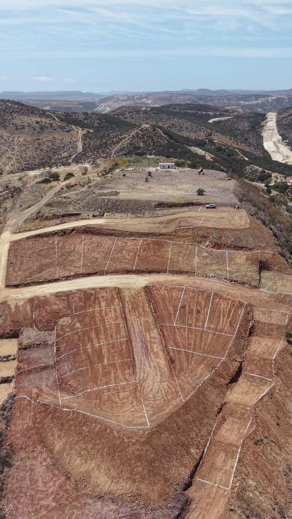 Vista aérea de Privada La Herradura en El Sauzal, Ensenada — lotes residenciales en privada cerrada